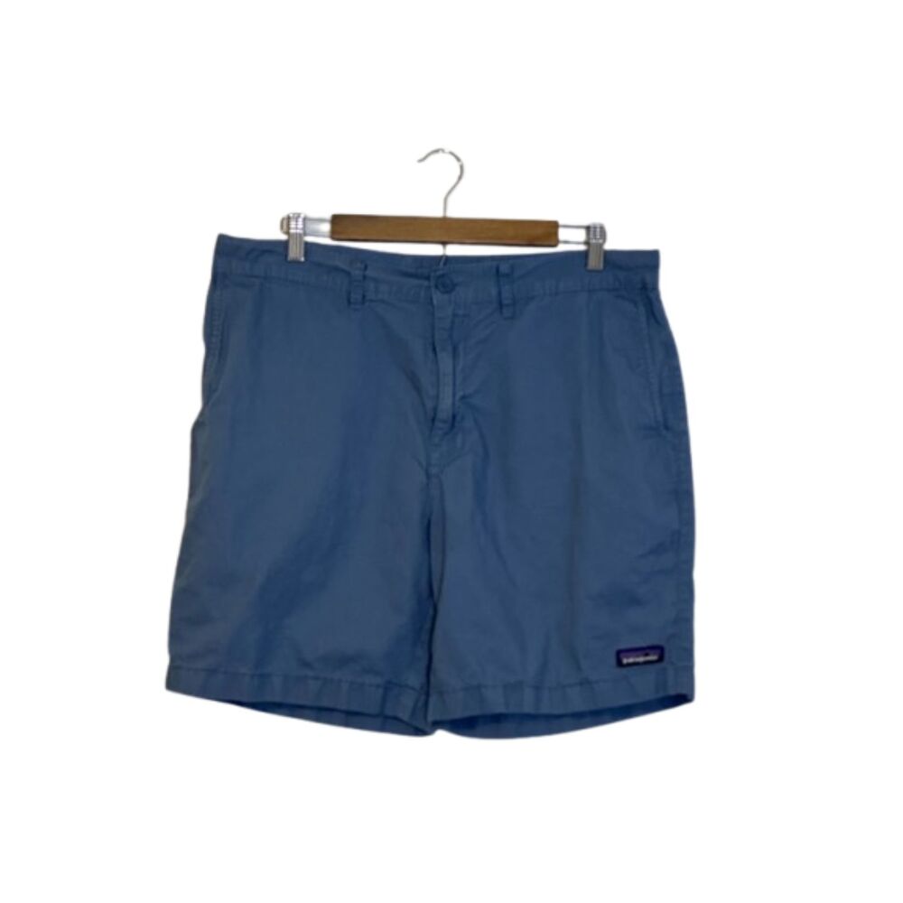 Patagonia All Wear Hemp Organic Cotton Chino Shorts Mens 35 Lightweight Blue